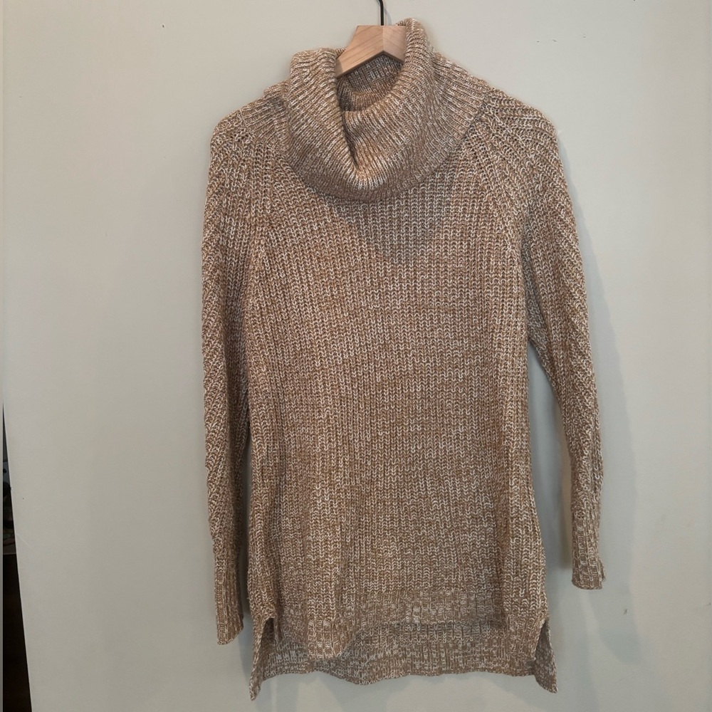Cozy Tan Turtleneck Sweater